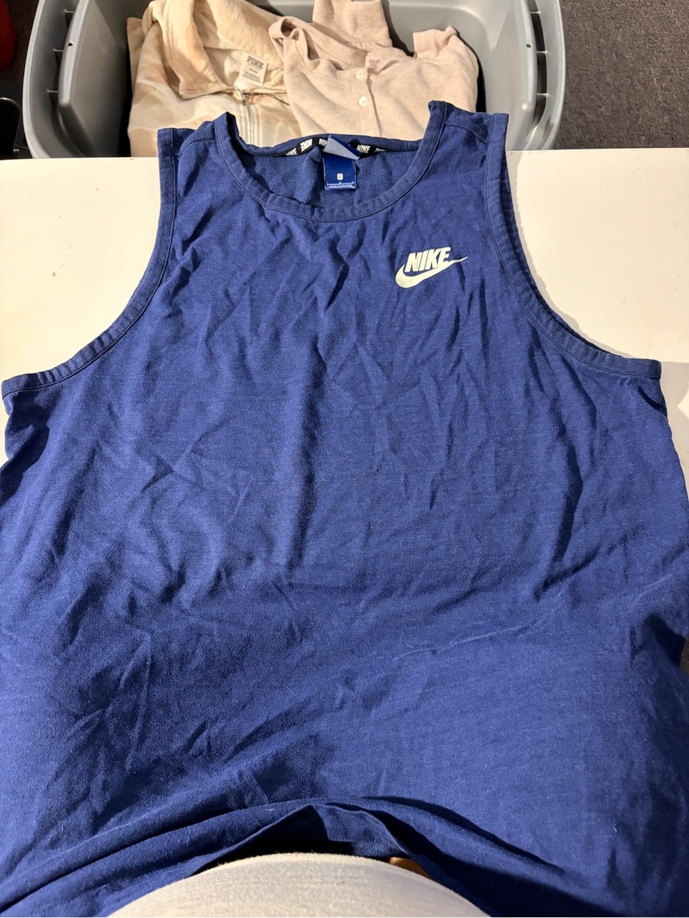 Nike Blue Tank Top with White Logo
